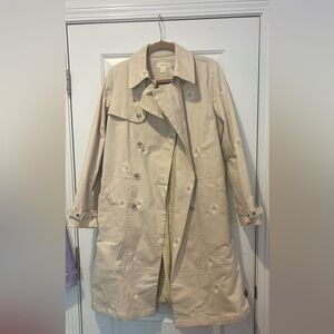 Maeve Cream Trench Coat with Daisy Embroidery